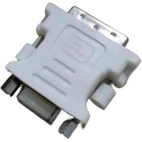 Connector Computer M>oni>tor Video Plastic Durable DVI 24+1 to Female Multipurpose Conversion Adapter(White)