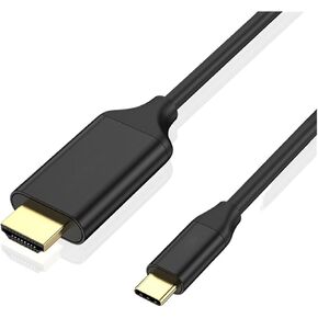 TY>pe C to HDMI 1.8m 4K60hz Mobile Game Live Streaming Extension/PC Screen Casting Converter(Black-4K 60Hz)