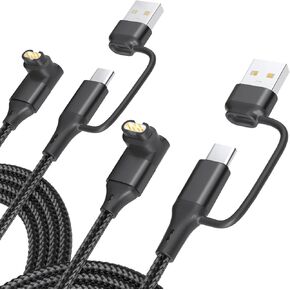 2 في 1 لكابل شاحن ساعة Garmin 3.3 قدم 2 حزمة ، شحن USB مع Type-C لـ Fenix ​​8 7x 6 Pro ، Forerunner 970 965 570 265 255 165 55 ، Vivoactive 5 4 ، غريزة ، Venu 3 3S X1 ، Epix ، Vivomove ، Tastix