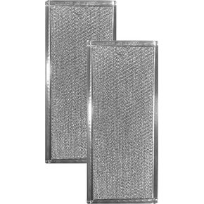 Air Filter Factory Replacement For AP4299743 Whirlpool 5.88 x 13.38 x 0.09 Inches Microwave Oven Aluminum Mesh Grease 12-Layer Vent Filter 2-Pack
