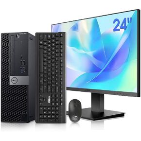 Dell OptiPlex 7050 Desktop Computers PC and 24 inch KOORUI Monitor Bundle, i7-7700 3.6GHz, 32GB Ram 1TB M.2 NVMe SSD+2TB HDD, AX200 Built-in WiFi 6,Bluetooth 5.2,HDMI,Windows 11 Pro (Renewed)