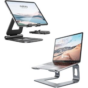 Nulaxy A5 الألومنيوم Dual Dual Dual iPad Stand C3 CAPTOP حامل