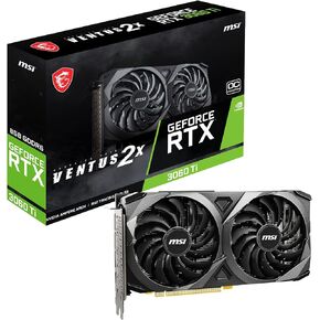 GIGABYTE MSI Gaming GeForce RTX 3060 Ti LHR 8GB GDRR6, Boost Clock: 1695 MHz, 256-Bit, HDMI/DP, Nvlink, Torx Fan 3, Ampere Architecture OC Graphics Card (RTX 3060 Ti Ventus 2X 8G OCV1 LHR)