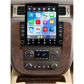 9.7 '' راديو الشاشة العمودية لـ Chevy Silverado Chevrolet GMC 2006-2014 مع Apple Carplay Android Auto و Bluetooth Android مع شاشة WiFi Hifi FM SWC ، بانكوب كام