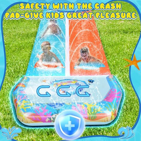 Inflatable Lawn Bodyboard with Handles for Water Slide, Summer Water Slip Toy in Saudi Arabia