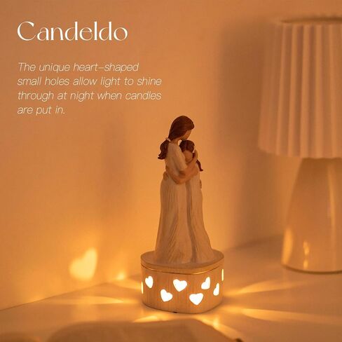 Mothers Gifts for Mom Birthday: Unique Candle Holder Sentimental Gift Ideas from Daughter Tealight Holders Decor Mother Daughter Figurines Meaningful Home Decoration in Saudi Arabia