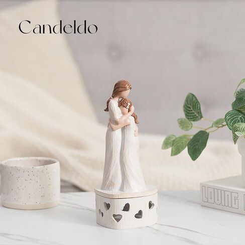 Mothers Gifts for Mom Birthday: Unique Candle Holder Sentimental Gift Ideas from Daughter Tealight Holders Decor Mother Daughter Figurines Meaningful Home Decoration in Saudi Arabia