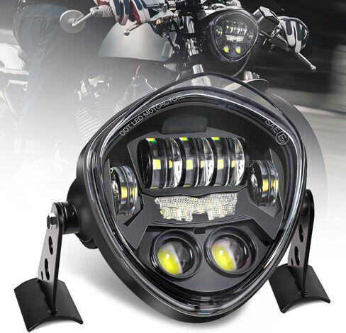 7 Inch LED Motorcycle Headlight Round with Housing Bucket Turn Signal DRL Hi/Low Beam Headlight for Harley Honda Suzuki Yamaha Kawasaki Cafe Racer Chopper Bobber Motorcycle in Saudi Arabia