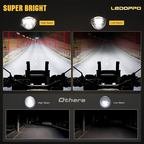 7 Inch LED Motorcycle Headlight Round with Housing Bucket Turn Signal DRL Hi/Low Beam Headlight for Harley Honda Suzuki Yamaha Kawasaki Cafe Racer Chopper Bobber Motorcycle in Saudi Arabia