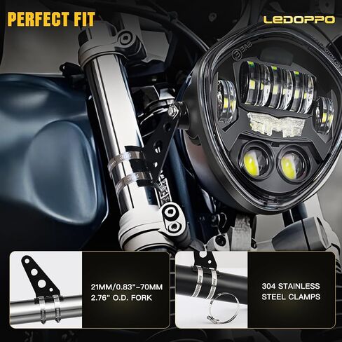 7 Inch LED Motorcycle Headlight Round with Housing Bucket Turn Signal DRL Hi/Low Beam Headlight for Harley Honda Suzuki Yamaha Kawasaki Cafe Racer Chopper Bobber Motorcycle in Saudi Arabia