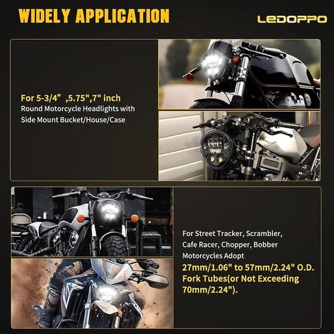 7 Inch LED Motorcycle Headlight Round with Housing Bucket Turn Signal DRL Hi/Low Beam Headlight for Harley Honda Suzuki Yamaha Kawasaki Cafe Racer Chopper Bobber Motorcycle in Saudi Arabia
