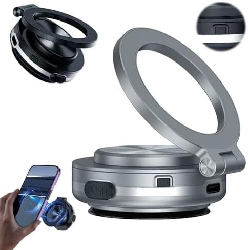 Maggrip Pro 360 2.0,360° Rotatable Car Suction Phone Mount,Car Electric Suction Cup Vacuum Magnetic Mobile Phone Stand,Powerful Magnetic Phone Holder (Black) in Saudi Arabia