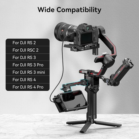لوحة قاعدة إمدادات الطاقة الصغيرة لـ DJI RS 2 / RS 3 Pro / Rs 4 Pro Gimbal + Moniter Camera Monitor مع مشبك الناتو سريع الإصدار in Saudi Arabia