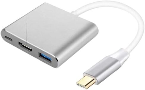3 in 1 USB TY>pe C to HDMI Cable Adapter Compatible Splitter 4K HDMI to TY>pe C PD 65W Fast for 15(Pink) in Saudi Arabia