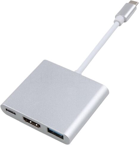 3 in 1 USB TY>pe C to HDMI Cable Adapter Compatible Splitter 4K HDMI to TY>pe C PD 65W Fast for 15(Pink) in Saudi Arabia