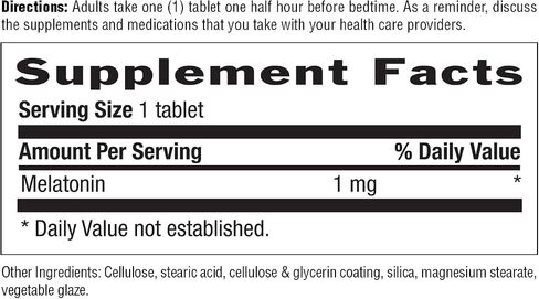 Country Life Melatonin, Promotes Optimal Sleep, 1mg, 120 Tablets, Certified Gluten Free, Certified Vegan, Non-GMO Verified in Kuwait