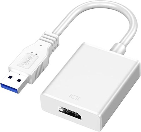 USB to HDMI Adapter, USB Adapter Cable USB 3.0 to HD Multimedia Interface 1080P Converter High Speed for PC(Black) in Saudi Arabia