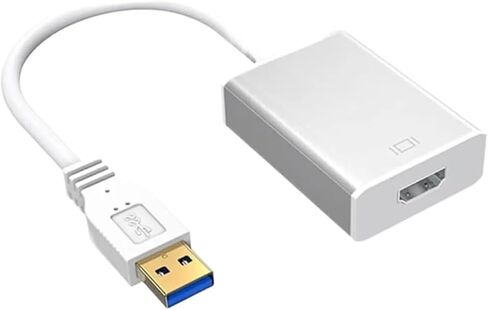 USB to HDMI Adapter, USB Adapter Cable USB 3.0 to HD Multimedia Interface 1080P Converter High Speed for PC(Black) in Saudi Arabia
