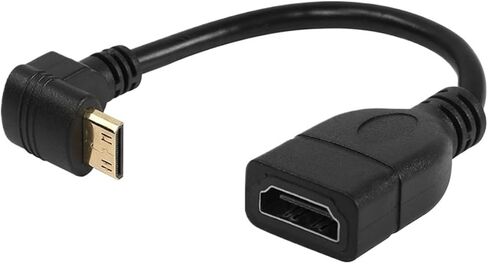HDMI to Female HDMI Extension Cable 90 Degree Elbow Adapter for TV Box/Stick Camera P;S/4 P;S/5 4K 2K Converter Short Wire(Downward Bend) in Saudi Arabia