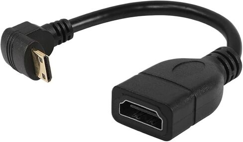 HDMI to Female HDMI Extension Cable 90 Degree Elbow Adapter for TV Box/Stick Camera P;S/4 P;S/5 4K 2K Converter Short Wire(Downward Bend) in Saudi Arabia