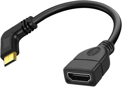 HDMI to Female HDMI Extension Cable 90 Degree Elbow Adapter for TV Box/Stick Camera P;S/4 P;S/5 4K 2K Converter Short Wire(Downward Bend) in Saudi Arabia