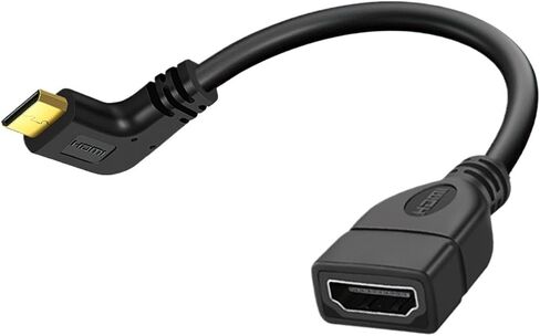 HDMI to Female HDMI Extension Cable 90 Degree Elbow Adapter for TV Box/Stick Camera P;S/4 P;S/5 4K 2K Converter Short Wire(Downward Bend) in Saudi Arabia