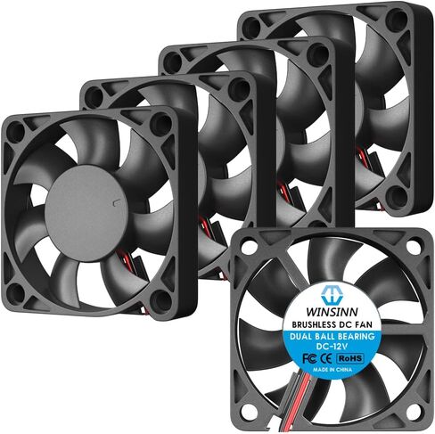 Winsinn 50mm 24V مروحة - محمل كرة مزدوج 6000 دورة في الدقيقة 5010 استبدال مروحة التبريد للمعدات/الخوادم/أجهزة التوجيه الصناعية ، كابل 30 سم مع XH2.54-2pin ، 50 × 10 مم (5pcs) in Kuwait