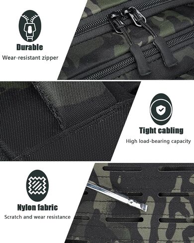 Fishing Backpack with Rod Holder, Lightweight Fish Backpack for Men and Women, 25L Water-resistant Fishing Tackle Bag Store Fish Gear，Black Camo in Saudi Arabia