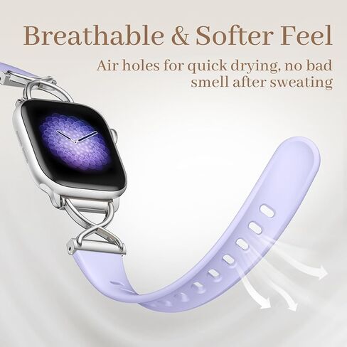 Getino Slim Silicone Band Compatible with Apple Watch Bands for Women 40mm 41mm 38mm 42mm 44mm 45mm 46mm 49mm, Stylish Narrow Skinny Thin Sport Strap for iWatch Series 11 10 9 8 7 6 5 4 3 2 1 SE Ultra in Saudi Arabia