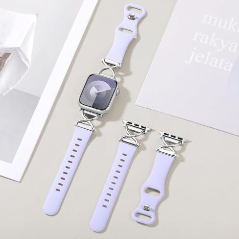 Getino Slim Silicone Band Compatible with Apple Watch Bands for Women 40mm 41mm 38mm 42mm 44mm 45mm 46mm 49mm, Stylish Narrow Skinny Thin Sport Strap for iWatch Series 11 10 9 8 7 6 5 4 3 2 1 SE Ultra in Saudi Arabia