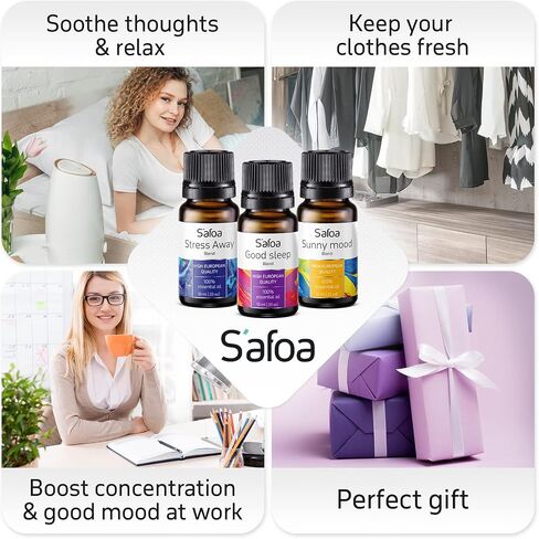 Top 6 Essential Oils Blends Set for Diffusers - Aromatherapy Oils Scents for Home & Office, Perfect for Tension Relief, Relaxation, Breath and Good Dreams Mood Boost Wellness Essential Oil Kit for SPA in Saudi Arabia