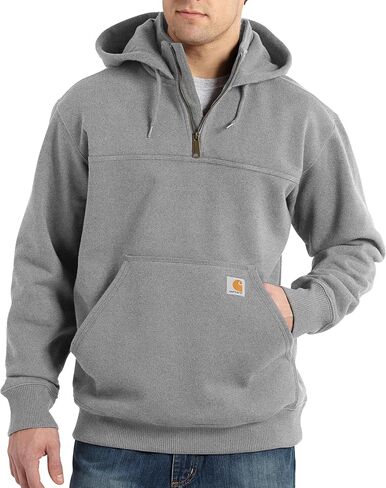 سترة Carhartt الرجالية الكبيرة والطويلة من المطر Defender فضفاضة ثقيلة الوزن وربع سحاب، زيتوني مغبر in Saudi Arabia