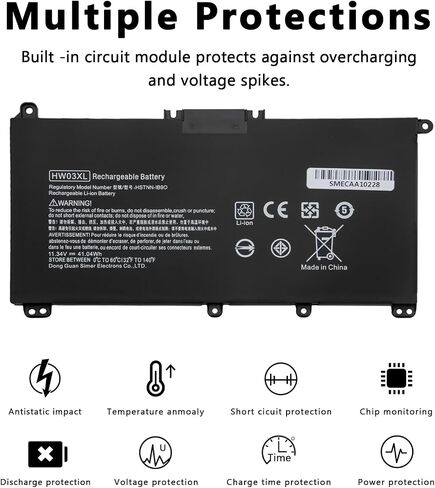 HW03XL Laptop Battery Replacement for HP Pavilion 15-EG 15-EH 17-CN 17-CP 15-eg0xxx 15-eg0073cl 15-eg0053cl 15-eg1053cl 15t-eg000 15-eh1xxx 17-cn0xxx 17-cn2063cl 17-cp0xxx 17-cp0700dx (11.34V/41.04Wh) in Saudi Arabia
