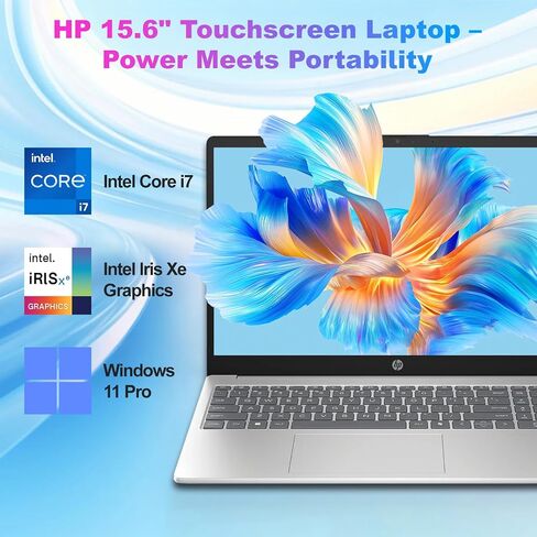 HP 15.6" FHD Touchscreen Business Laptop, with Lifetime Office Pro, Intel 10-Core i7-1355U, 32 GB RAM, 1 TB SSD, Intel Iris Xe GPU, Wi-Fi 6, HD Camera, HDMI, Copilot, Windows 11 Pro, w/Accessories in Saudi Arabia