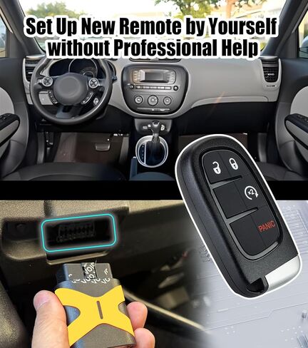 مفتاح السيارة عن بُعد الإدخال غير المفتاح ببديل للتحكم عن بُعد للبرمجة لعام 2013 - 2018 Dodge RAM 1500 2500 3500 (4 BTN SMART KEY/GQ4-54T) in Kuwait