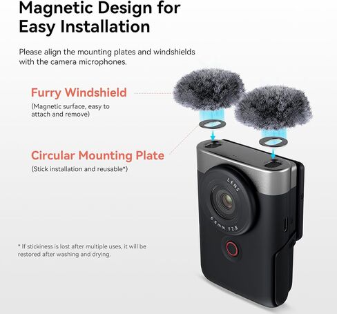 SmallRig Furry Windscreen for Canon PowerShot V10, Camera Mic Windshield, Effectively Reducing Wind Noise About 20dB, for Outdoor Shooting, Vlog - 4177 in Saudi Arabia