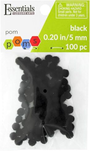 Essentials by Leisure Arts Pom Poms - White - 5mm - 100 Piece pom poms Arts and Crafts - White Pompoms for Crafts - Craft pom poms - Puff Balls for Crafts in Kuwait