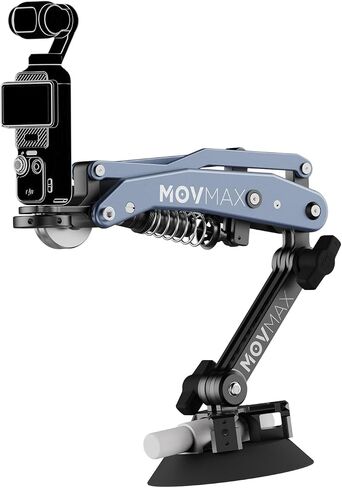 Movmax Blade Arm لـ DJI Pocket 3 و Insta 360 و GoPro Hero 12 مع تقنية ARM N2 ومسمار قفل عالمي ، كوب شفط السيارة (Glacier Blue) in Kuwait