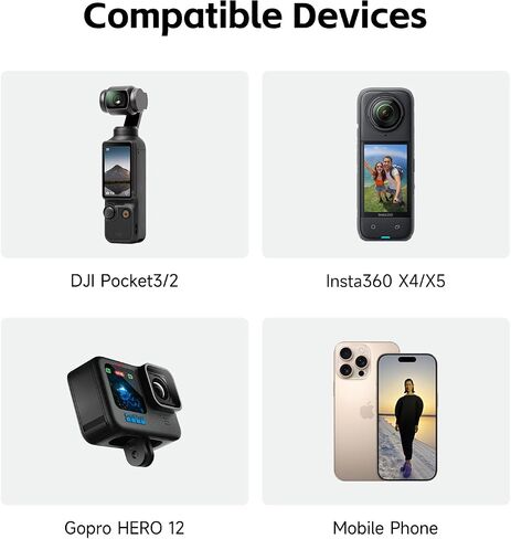 Movmax Blade Arm لـ DJI Pocket 3 و Insta 360 و GoPro Hero 12 مع تقنية ARM N2 ومسمار قفل عالمي ، كوب شفط السيارة (Glacier Blue) in Kuwait