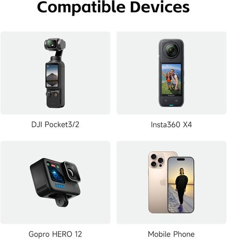 Movmax Blade Arm لـ DJI Pocket 3 و Insta 360 و GoPro Hero 12 مع تقنية ARM N2 ومسمار قفل عالمي ، كوب شفط السيارة (Glacier Blue) in Kuwait