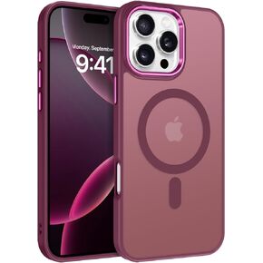 Bentoben for iPhone 16 Pro Max Case ، iPhone 16 Pro Max Magnetic Phone Case [متوافق مع Magsafe] شفاف غير Matte Slim Women Women Men For iPhone 16 Pro Max 6.9 "، Brown