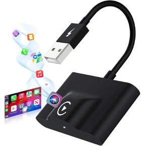 محول Carplay اللاسلكي لـ Apple ، Adapter Bluetooth CarPlay تحويل المصنع السلكي إلى carplay اللاسلكية ، والاتصال التلقائي ، والتوصيل والتشغيل ، متوافق مع iPhone 6 وما فوق ، iOS 10 وما فوق