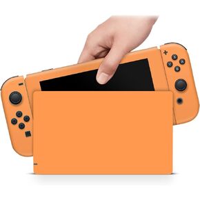 ZOOMHITSKINS Compatible with Switch Skin Cover, Plain Orange Solid One Color Orange, Vinyl Decal Sticker Wrap, Made in The USA