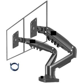 F160 Gas Spring 17"-27" 30" Dual Monitor Holder Arm Desktop 360 Rotate Computer Holder 2-9KG Monitor Bracket(F160 Version 1)