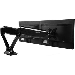 DLB502-D Desktop 10"-27" Dual Screen Monitor Holder Full Motion LED LCD Computer Display Mount Arm Loading 1.5-5kgs Each