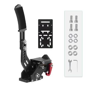 SIMSONN Sim Racing Handbrake 16 Bit PC USB Handbrake for Racing Games, Compatible with Logitech G920 G29 G923 G25 G27 T500 T300 Hall Sensor Handbrake (Red + Plate)