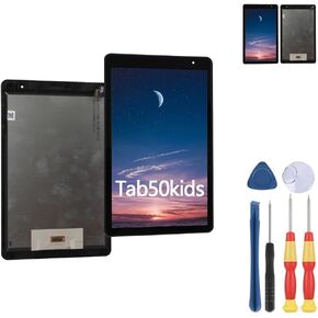 New Display Touch Screen for Blackview Tab 50 Kids LCD Display Replace Parts with Tools.（with Frame）