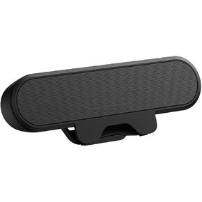 Yunseity Computer Speakers for Desktop PC, Clip On USB Powered Monitor Speaker Bar with Stereo Loud Sound & Volume Control, Easily Clamps to Monitors, USB A to USB C Adapter Included