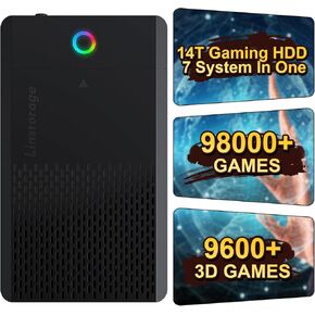 NEW 14TB Retro Gaming Hard Drive Preloaded with 98000+ Games | Plug & Play for 7 Gaming Systems | 9800+ 3D & 1000+ High-End PC Games | USB 3.1 Portable External Hard Drive for Windows PC 7/8/10/11