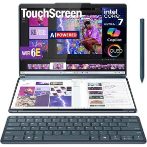 Lenovo Yoga Book 9i 2-in-1 AI PC 2-in-1 Laptop 13.3" Touchscreen OLED 2.8K Display (Intel Core Ultra 7 155U, 16GB LPDDR5X, 1TB SSD, Active Pen, 3 Thunderbolt 4, WiFi 6E, Webcam, Win 11 Pro)